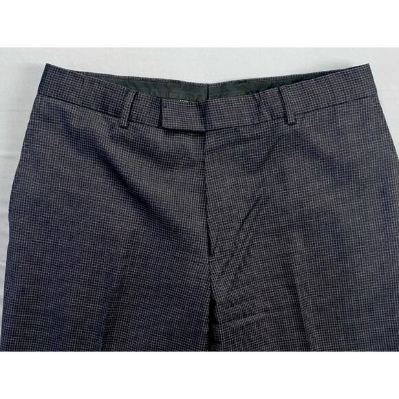Hugo Boss James Brown US Flat Front Wool Dress Pants, Slacks. Check, 34X34.5 EUC - Picture 6 of 12